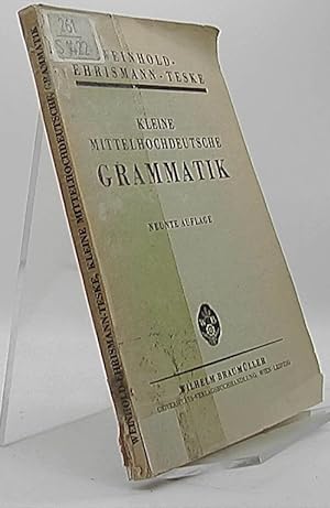 Bild des Verkufers fr Kleine Mittelhichdeutsche Grammatik zum Verkauf von Antiquariat Unterberger