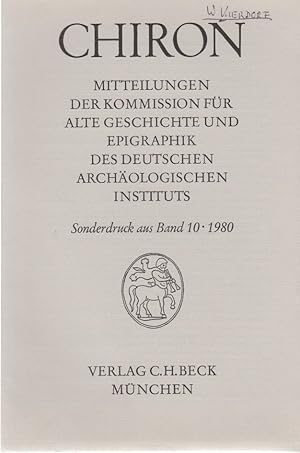 Seller image for Catos "Origines" und die Anfnge der rmischen Geschichtsschreibung. [Aus: Chiron, Bd. 10, 1980]. for sale by Fundus-Online GbR Borkert Schwarz Zerfa