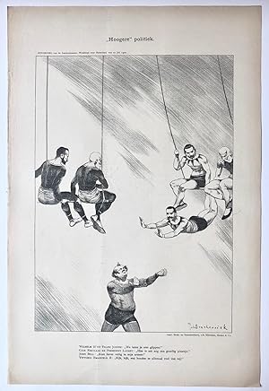 [Original lithograph/lithografie by Johan Braakensiek] "Hoogere" politiek, 27 Juli 1902, 1 pp.