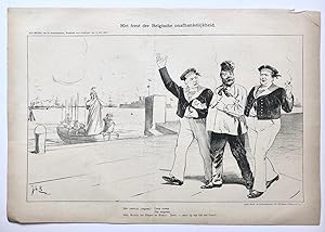 [Original lithograph/lithografie by Johan Braakensiek] Het Feest der Belgische onafhankelijkheid,...