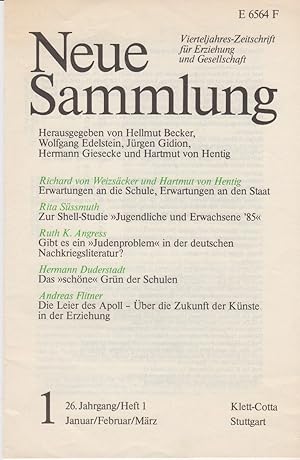 Plädoyer fürs Spielen. [Aus: Neue Sammlung, 26. Jg., Heft 1]. Diesen Vortrag hat H. Becker bei de...