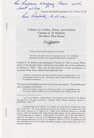 Tribute to a Father, Priest, and Scholar: Charles G. D. Roberts' The Heart That Knows. [From: Cla...
