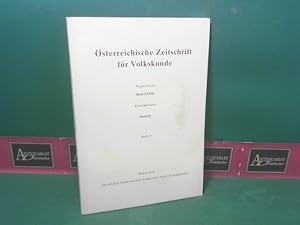 Imagen del vendedor de sterreichische Zeitschrift fr Volkskunde. Neue Serie Band XXXIII. Gesamtserie, Band 82, Heft 3. a la venta por Antiquariat Deinbacher