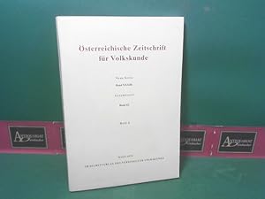 Imagen del vendedor de sterreichische Zeitschrift fr Volkskunde. Neue Serie Band XXXIII. Gesamtserie, Band 82, Heft 4. a la venta por Antiquariat Deinbacher