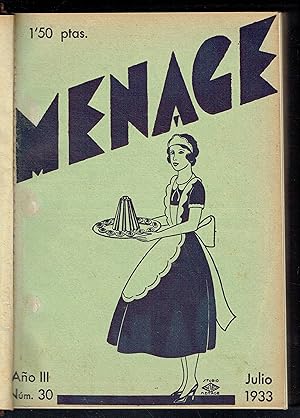 Menage. 6 nºs. (30 al 35). Julio a Diciembre de 1933.