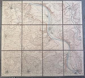 11 topographische Karten aus dem unterfränkischen Raum. Ausgabe 1953: 5924 Gemünden, 6024 Karlsta...