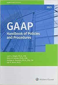 Imagen del vendedor de GAAP Handbook of Policies and Procedures 2021 a la venta por GreatBookPrices