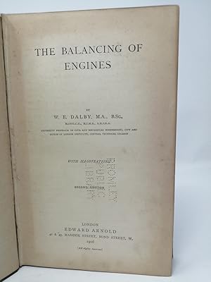 Image du vendeur pour The Balancing of Engines. mis en vente par ROBIN SUMMERS BOOKS LTD