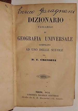 Dizionario tascabile di geografia universale: compilato ad uso delle scuole