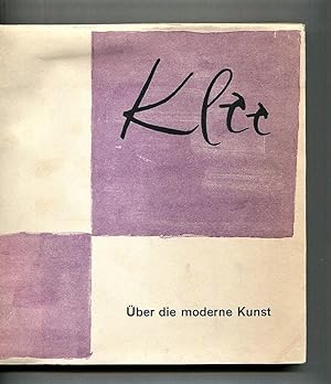 Image du vendeur pour Paul Klee. ber die moderne Kunst. mis en vente par Tyger Press PBFA