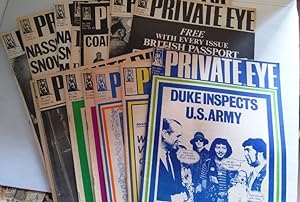 Private Eye 25 issues from 1966, 1967, 1968, 1969, 1970 and 1971
