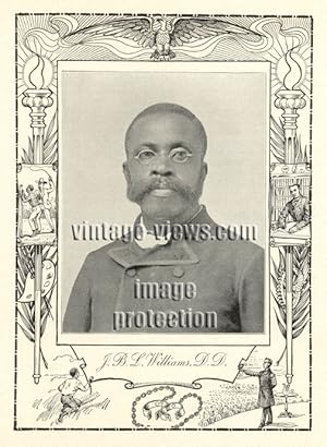 REV JOHN B.L. WILLIAMS, D.D.,Negro Genealogy,1902 Photo