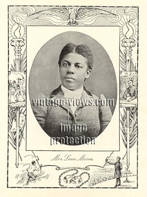 MRS LENA MASON,Negro Genealogy,1902 Photo