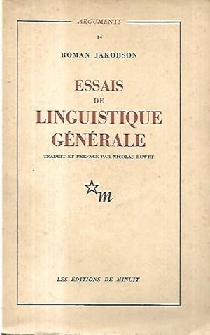 Imagen del vendedor de Essais de linguistique g  n  rale a la venta por Messinissa libri