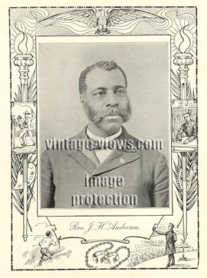 REV JAMES HARVEY ANDERSON,Negro Genealogy,1902 Photo