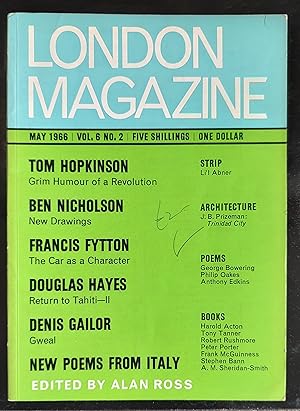 Immagine del venditore per The London Magazine. May 1966 / Tom Hopkinson "Grim Humour of a Revolution" / Ben Nicholson "New Drawings" / Francis Fytton "The Car as a Character" / Douglas Hayes "Return to Tahiti-II" / Denis Gailor "Gweal" / Al Capp "Lil Abnet - also New Poems From Italy venduto da Shore Books