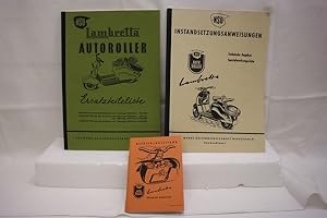 Konvolut: NSU Lambretta Autoroller (3 Hefte) 1. Betriebsanleitung: 150ccm mit Anlasser; 2. Instan...