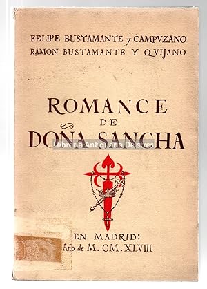 Immagine del venditore per Romance de Doa Sancha. [Dedicatoria autgrafa del autor] venduto da Llibreria Antiquria Delstres