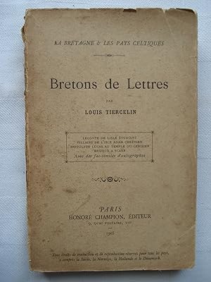 Image du vendeur pour Bretons de Lettres mis en vente par Breizh56