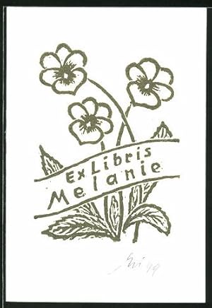 Bild des Verkufers fr Exlibris Melanie, Blume zum Verkauf von Bartko-Reher