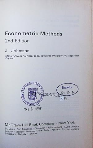 Seller image for Econometric methods. for sale by Antiquariat Bookfarm