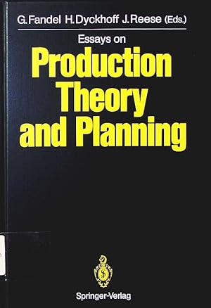 Bild des Verkufers fr Essays on production theory and planning. with 46 tab. zum Verkauf von Antiquariat Bookfarm