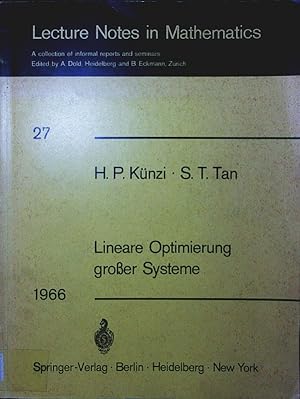 Bild des Verkufers fr Lineare Optimierung groer Systeme. zum Verkauf von Antiquariat Bookfarm