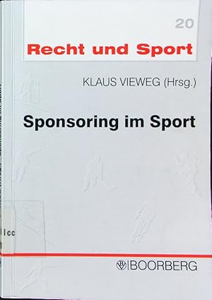 Bild des Verkufers fr Sponsoring im Sport. zum Verkauf von Antiquariat Bookfarm