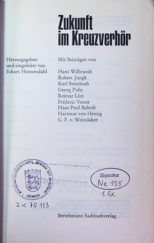 Seller image for Zukunft im Kreuzverhr. for sale by Antiquariat Bookfarm