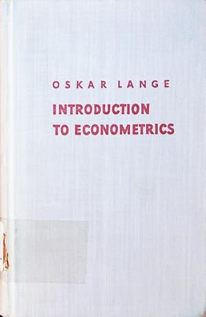 Image du vendeur pour Introduction to econometrics. mis en vente par Antiquariat Bookfarm