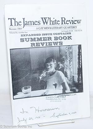 Imagen del vendedor de The James White Review: a gay men's literary quarterly; vol. 6, #4, Summer 1989: In Honorarium July 29, 1955-September 9, 1987 a la venta por Bolerium Books Inc.