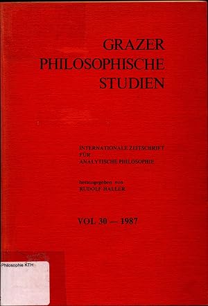 Bild des Verkufers fr Science and Ethics Volume 30 - 1987 Internationale Zeitschrift fr Analytische Philosophie zum Verkauf von avelibro OHG
