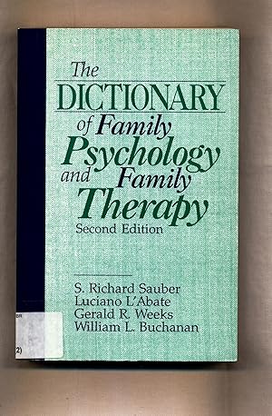 Bild des Verkufers fr The Dictionary of Family Psychology and Family Theraphy zum Verkauf von avelibro OHG