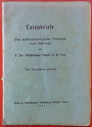 Seller image for Laienbriefe. Das pastoraltheologische Ergebnis einer Umfrage. for sale by biblion2