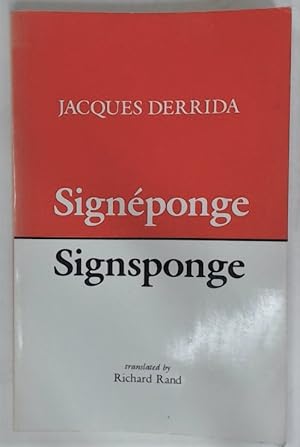 Bild des Verkufers fr Signponge-Signsponge. zum Verkauf von Plurabelle Books Ltd