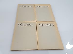 Konvolut 4 Hefte: Deutsche Gedichte: Rückert; Uhland; Gryphius; Gerhardt
