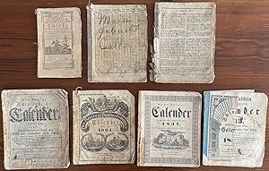 7 calenders/ almanacs for German "Auswanderer" to America