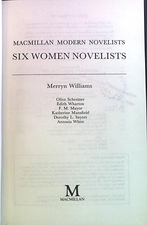 Seller image for Macmillan Modern Novelists Six Women Novelists. for sale by books4less (Versandantiquariat Petra Gros GmbH & Co. KG)