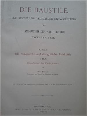 Einzelheiten des Kirchenbaues Handbuches der Architektur Zweiter Teil.