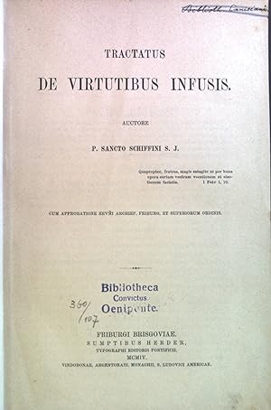 Imagen del vendedor de Tractatus de Virtutibus Infusis. a la venta por books4less (Versandantiquariat Petra Gros GmbH & Co. KG)