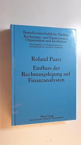 Seller image for Einfluss der Rechnungslegung auf Finanzanalysten for sale by Gebrauchtbcherlogistik  H.J. Lauterbach