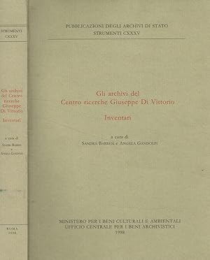 Imagen del vendedor de Gli archivi del centro ricerche Giuseppe Di Vittorio Inventari a la venta por Biblioteca di Babele