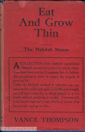 Immagine del venditore per Eat and Grow Thin: The Mahdah Menus venduto da Whiting Books