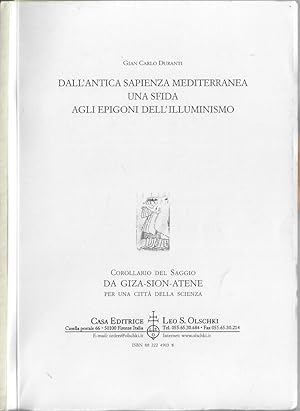 Bild des Verkufers fr Dall'antica sapienza mediterranea una sfida agli epigoni dell'illuminismo zum Verkauf von Biblioteca di Babele