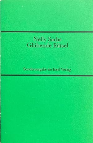 Bild des Verkufers fr Glhende Rtsel. Gedichte. 1. bis 4. Tausend der erweiterten Ausgabe. zum Verkauf von Antiquariat J. Hnteler