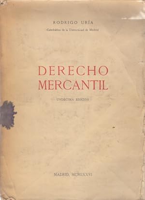 Bild des Verk�ufers f�r DERECHO MERCANTIL zum Verkauf von Librer�a Vobiscum