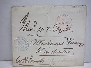 1878: WILLIAM HENRY SMITH - ADMIRALTY SIGNED ENVELOPE