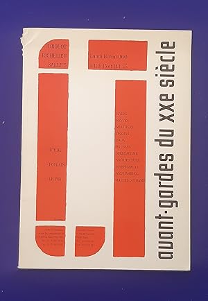 Seller image for Avant-gardes du XXe sicle : Livres, revues, multiples, dessins, Dada, Bauhaus, Surralisme, architecture, Avant-Garde roumaine, Constructivisme russe, Cendrars, Delaunay, La prose du Transsibrien, Marcel Duchamp, Joseph Beuys, Andy Warhol, Yves Klein [ Drouot-Richelieu, auction catalogue, sale date: 14 May 1990 ]. for sale by Wykeham Books