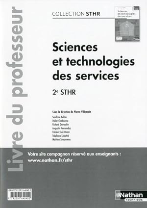 Sciences et technologies des services 2ème (STHR) - professeur - 2016