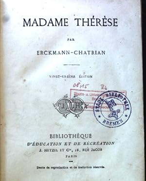 Seller image for Madame Therese; for sale by books4less (Versandantiquariat Petra Gros GmbH & Co. KG)